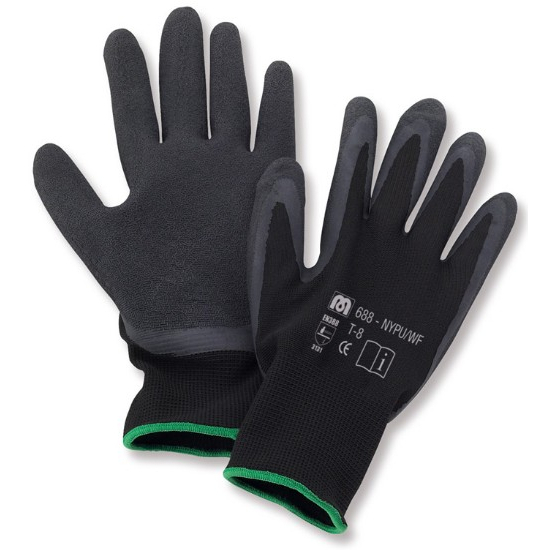 GUANTE DE NYLON NEGRO CON RECUBRIMIENTO DE ESPUMA DE POLIURETANO