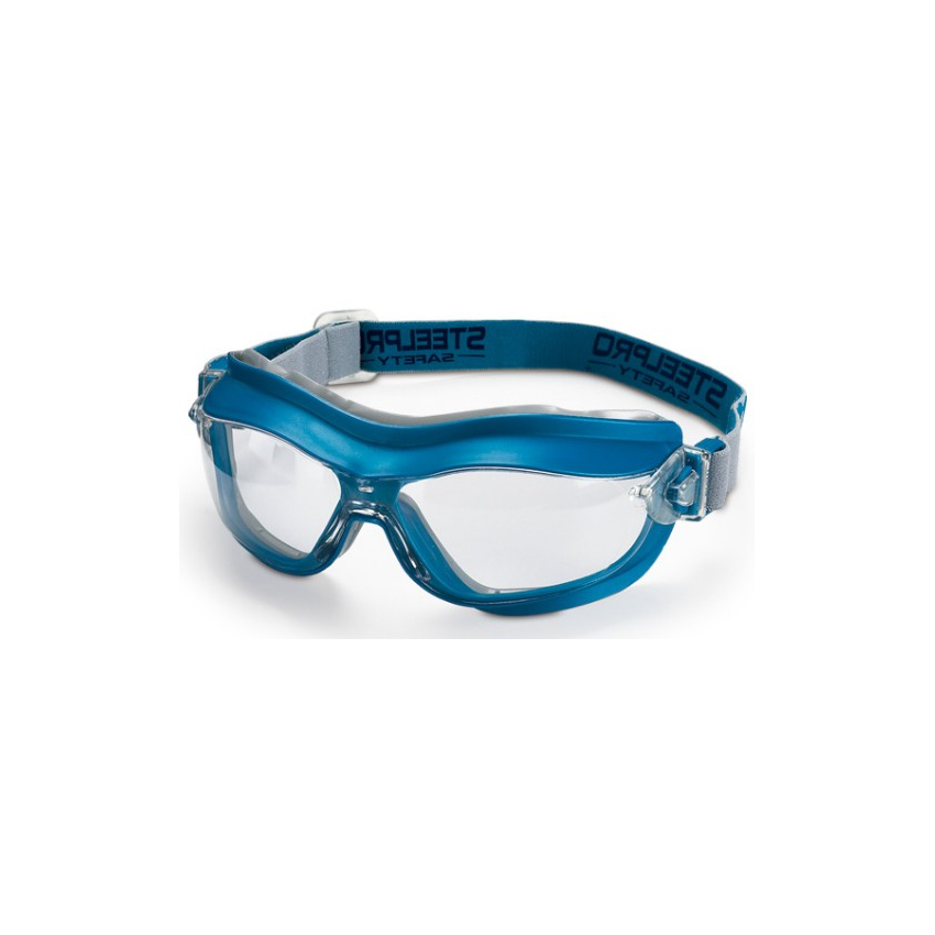 Gafa Integral ocular claro antiempañante para riesgos mecánicos. Color Azul
