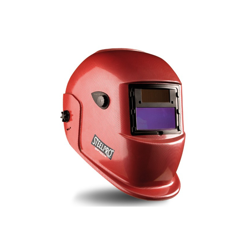 Pantalla de soldar electronica tono variable (4/9 -13). Color rojo.