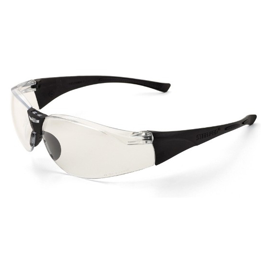 Gafa de ocular claro, con patillas y puente nasal flexible