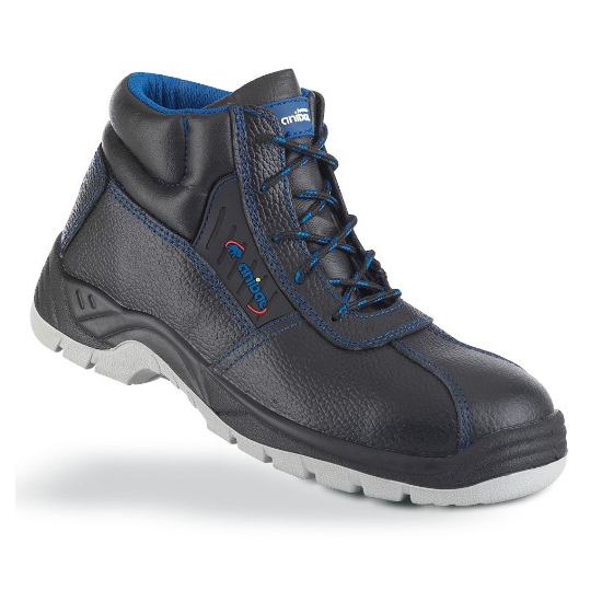 Bota piel negra S3 "Metal Free" con suela de Poliuretano doble densidad. Mod Sagunto