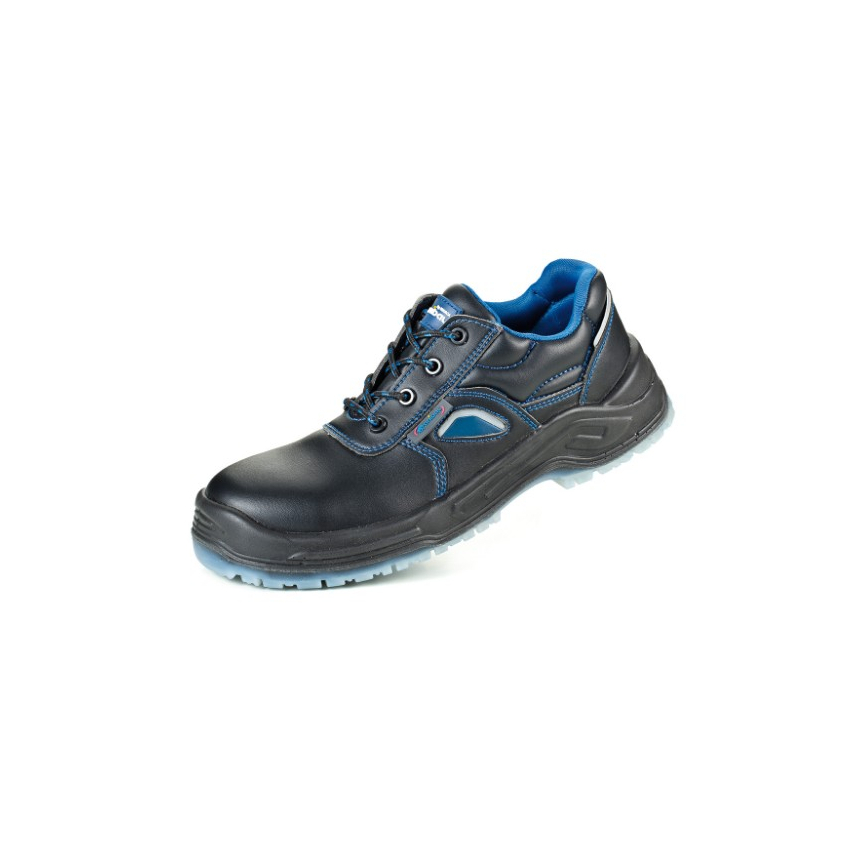 Zapato mod. “COMODO”. Zapato piel microfibra en S3 con suela Poliuretano doble densidad extra-ancha.