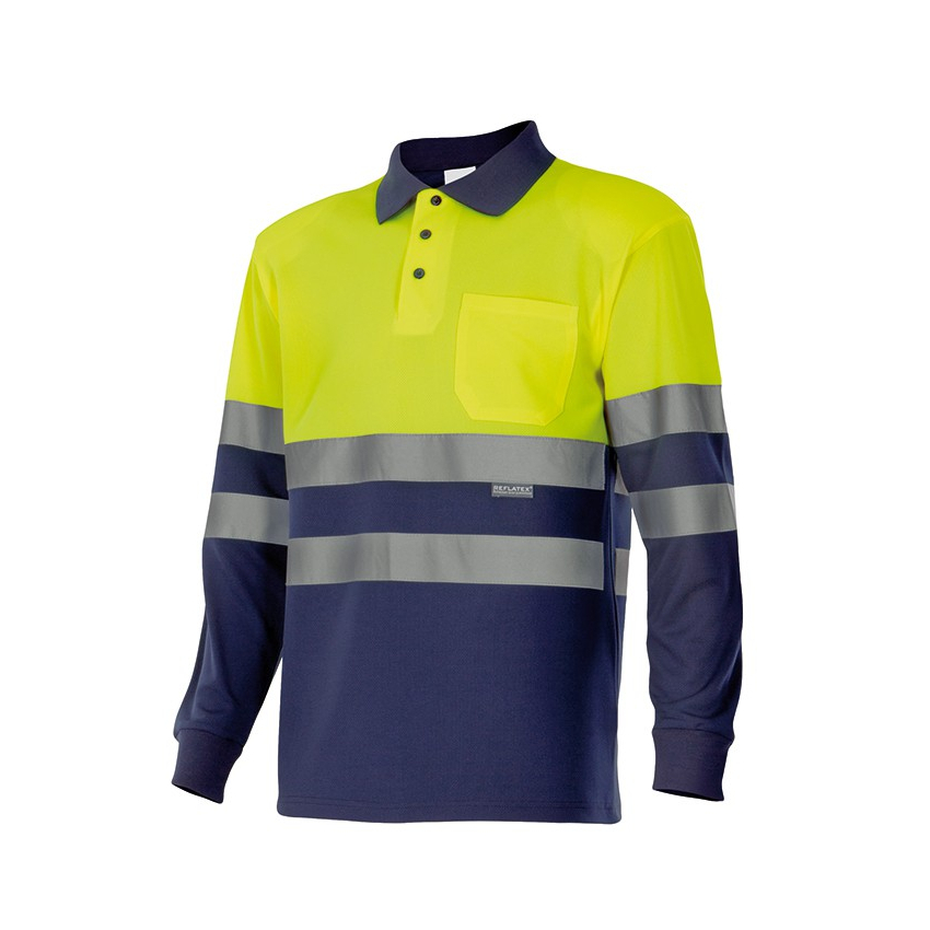 POLO ALTA VISIBILIDAD BICOLOR MANGA LARGAPOLO ALTA VISIBILIDAD BICOLOR MANGA LARGA MOD 175