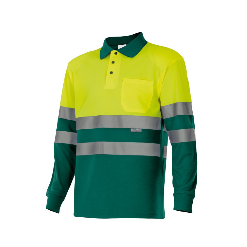 POLO ALTA VISIBILIDAD BICOLOR MANGA LARGAPOLO ALTA VISIBILIDAD BICOLOR MANGA LARGA MOD 175