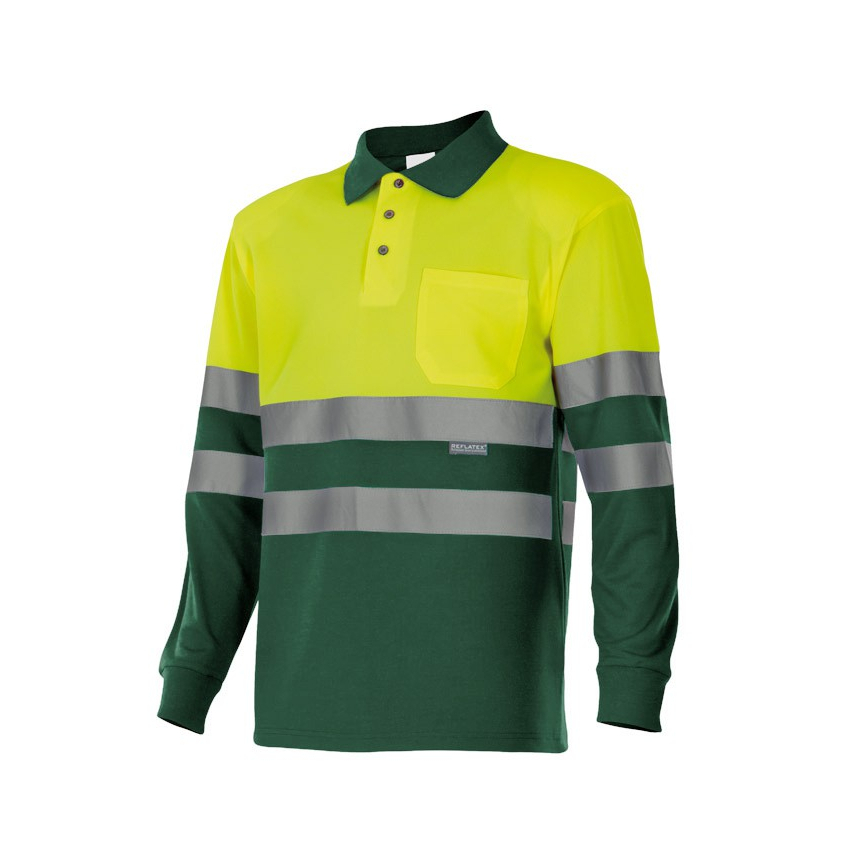 POLO ALTA VISIBILIDAD BICOLOR MANGA LARGAPOLO ALTA VISIBILIDAD BICOLOR MANGA LARGA MOD 175