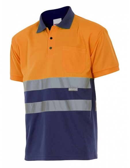POLO ALTA VISIBILIDAD BICOLOR MANGA CORTA MOD 173