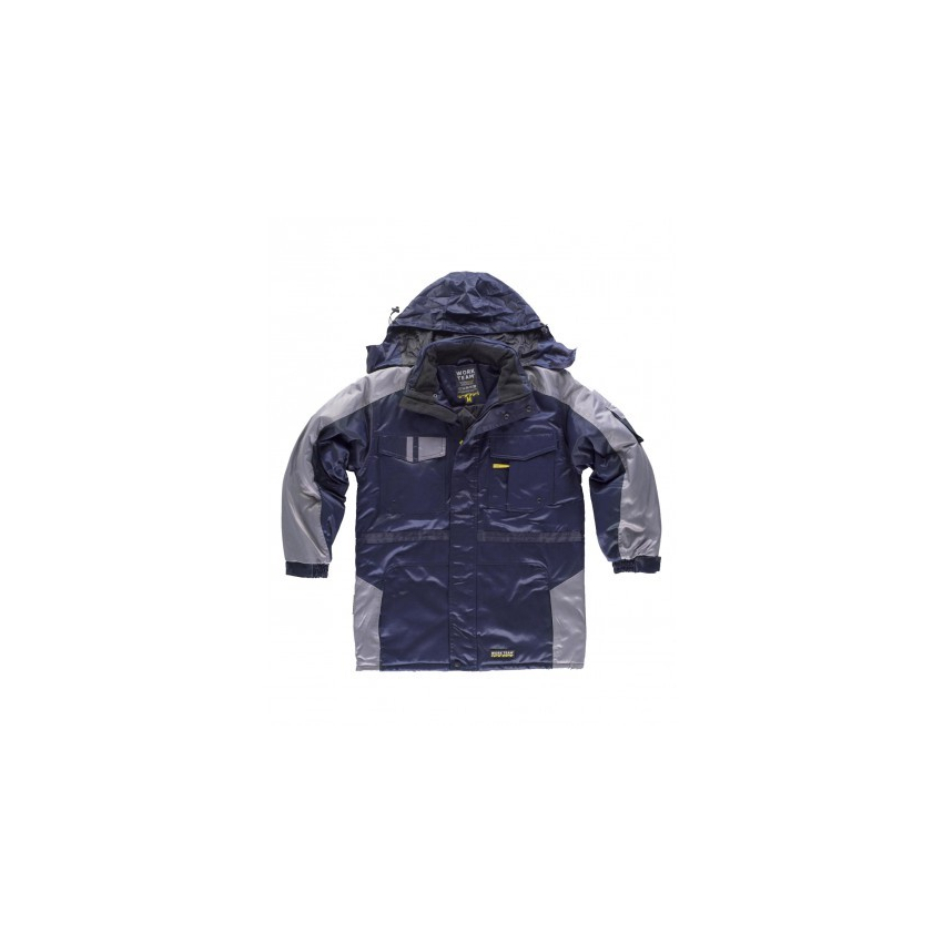 PARKA COMBINADA CON TEJIDO BEAVER NYLON WF1912