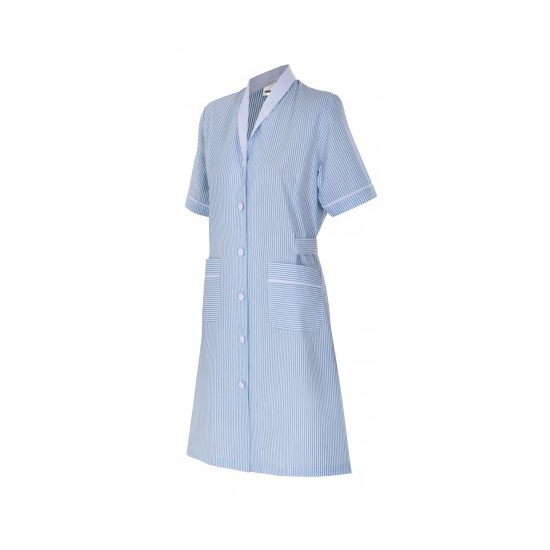 BATA MUJER MANGA CORTA ENTALLADA A RAYAS MOD 952