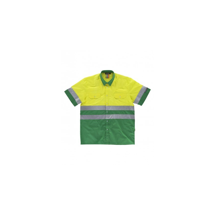 CAMISA ALTA VISIBILIDAD MANGA CORTA BICOLOR MOD C3812