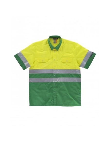 CAMISA ALTA VISIBILIDAD MANGA CORTA BICOLOR MOD C3812