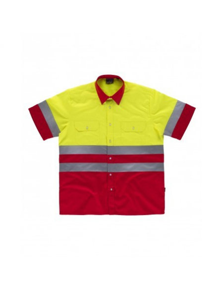 CAMISA ALTA VISIBILIDAD MANGA CORTA BICOLOR MOD C3812