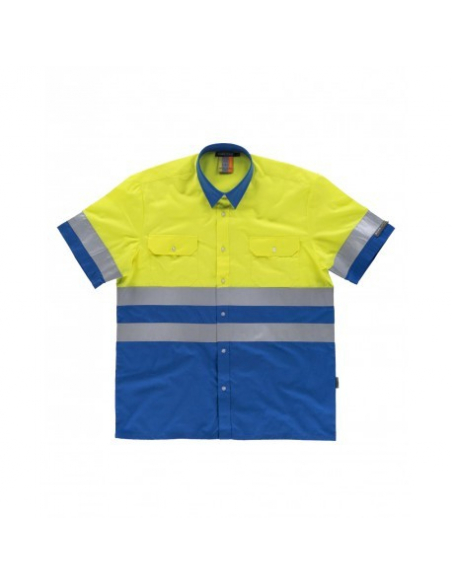 CAMISA ALTA VISIBILIDAD MANGA CORTA BICOLOR MOD C3812