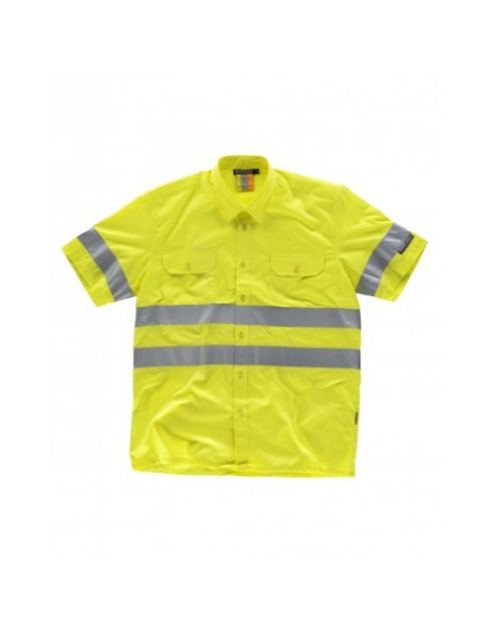 CAMISA ALTA VISIBILIDAD MANGA CORTA BICOLOR MOD C3810