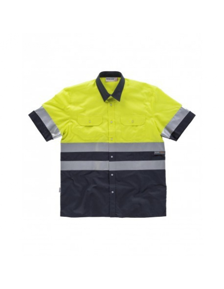 CAMISA ALTA VISIBILIDAD MANGA CORTA BICOLOR MOD C3811