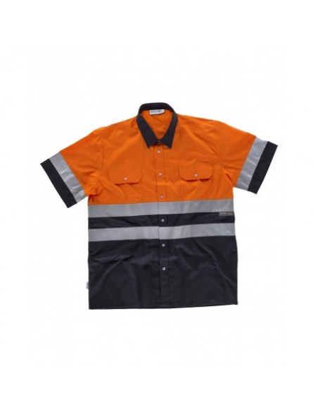 CAMISA ALTA VISIBILIDAD MANGA CORTA BICOLOR MOD C3811