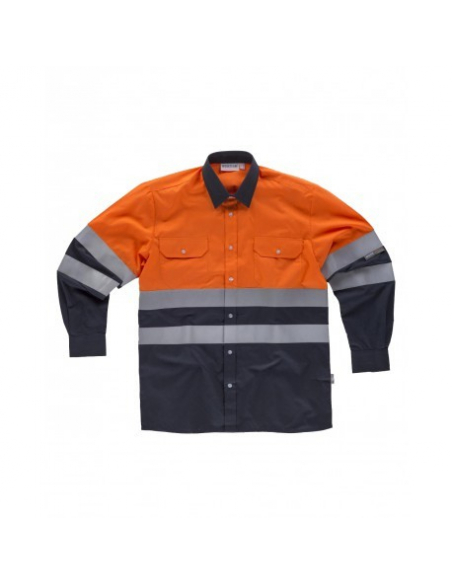 CAMISA ALTA VISIBILIDAD MANGA LARGA BICOLOR MOD C3813