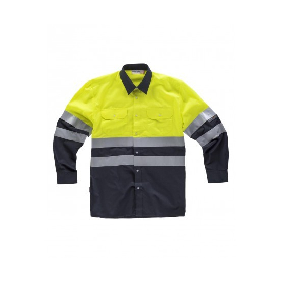 CAMISA ALTA VISIBILIDAD MANGA LARGA BICOLOR MOD C3813 2