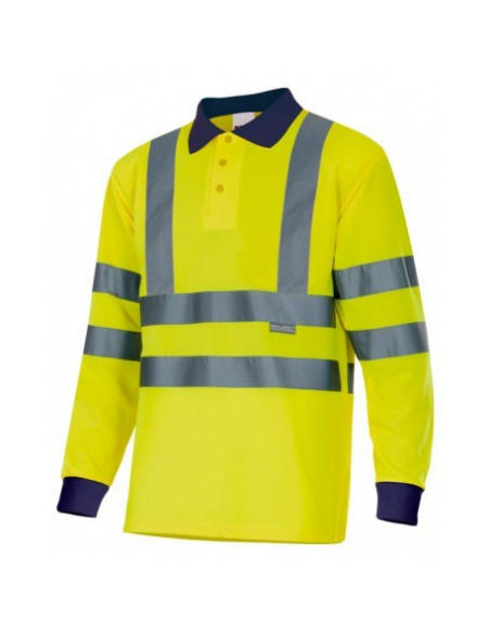 POLO ALTA VISIBILIDAD BICOLOR MANGA LARGA MOD 305503