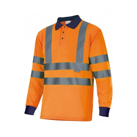 POLO ALTA VISIBILIDAD BICOLOR MANGA LARGA MOD 305503 2