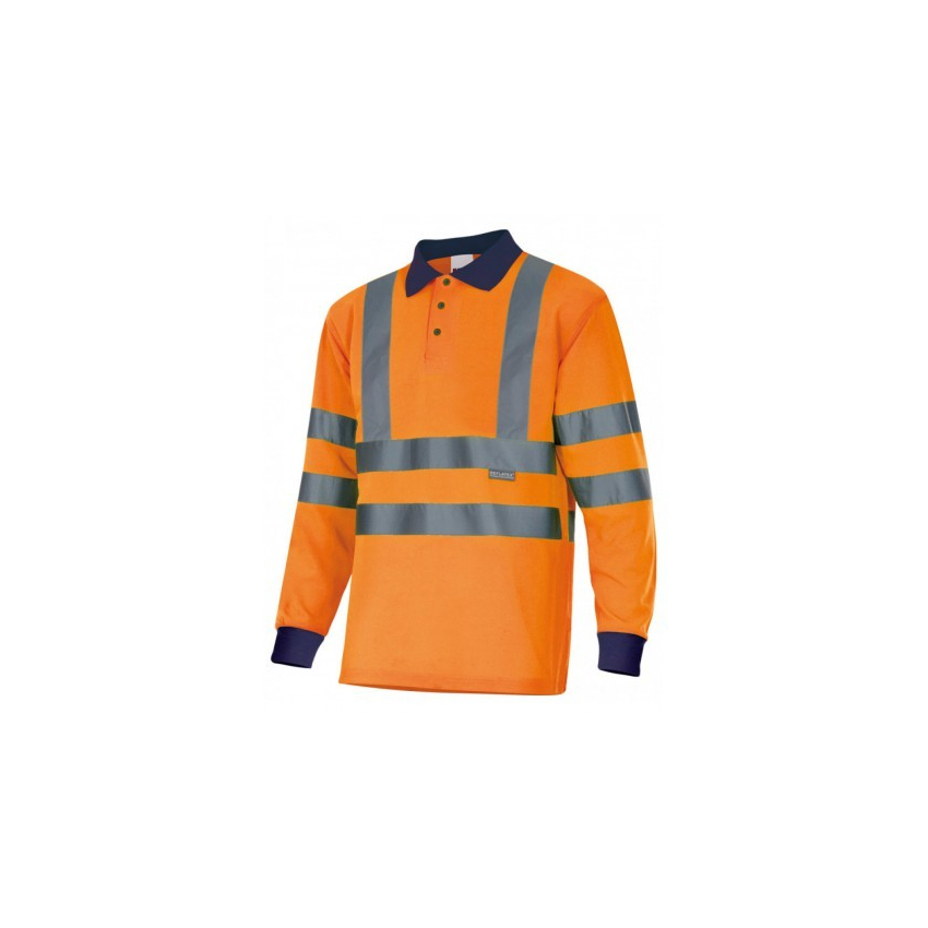 POLO ALTA VISIBILIDAD BICOLOR MANGA LARGA MOD 305503