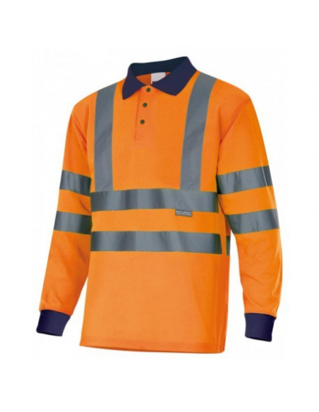POLO ALTA VISIBILIDAD BICOLOR MANGA LARGA MOD 305503
