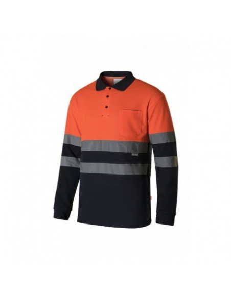 POLO ALTA VISIBILIDAD ALGODÓN BICOLOR MANGA LARGA MOD 305515