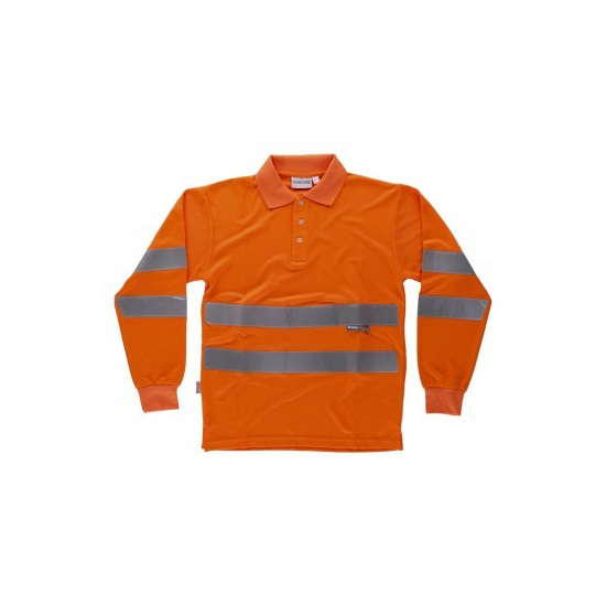 POLO ALTA VISIBILIDAD MANGA LARGA OJO DE PERDIZ MOD C3833 2