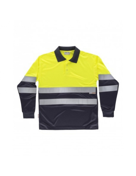 POLO ALTA VISIBILIDAD BICOLOR MANGA LARGA MOD C3870