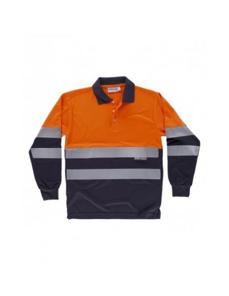 POLO ALTA VISIBILIDAD BICOLOR MANGA LARGA MOD C3870