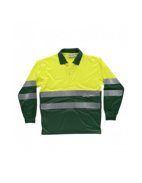 POLO ALTA VISIBILIDAD BICOLOR MANGA LARGA MOD C3870