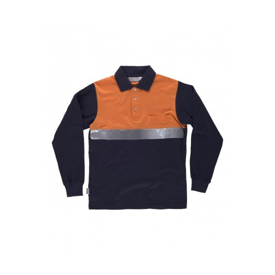 POLO ALTA VISIBILIDAD BICOLOR MANGA LARGA MOD C3843 2