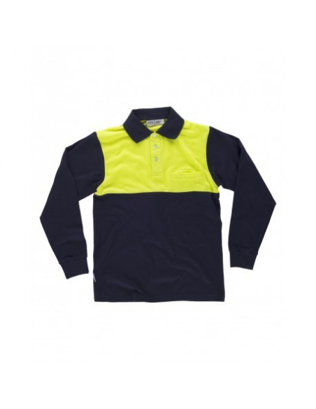 POLO COMBINADO PIQUE MANGA LARGA MOD C3842