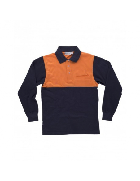 POLO COMBINADO PIQUE MANGA LARGA MOD C3842