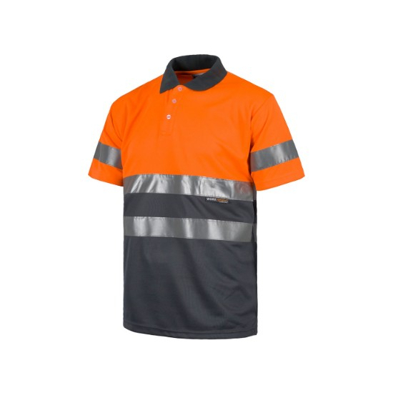 POLO ALTA VISIBILIDAD BICOLOR MANGA LARGA MOD C3860 2