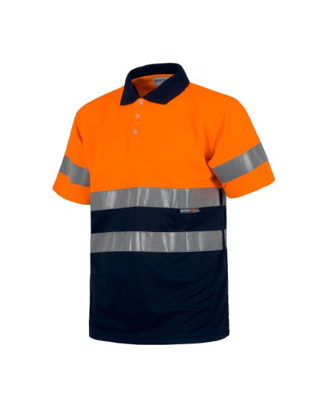 POLO ALTA VISIBILIDAD BICOLOR MANGA LARGA MOD C3860