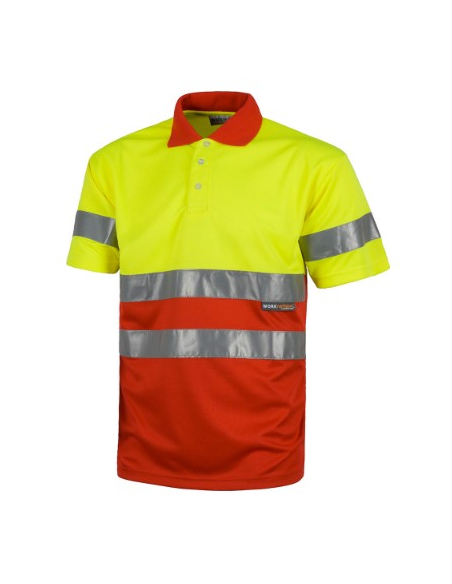 POLO ALTA VISIBILIDAD BICOLOR MANGA LARGA MOD C3860