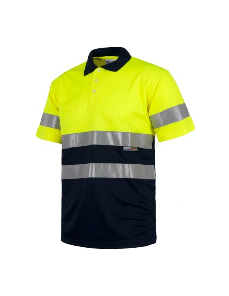 POLO ALTA VISIBILIDAD BICOLOR MANGA LARGA MOD C3860