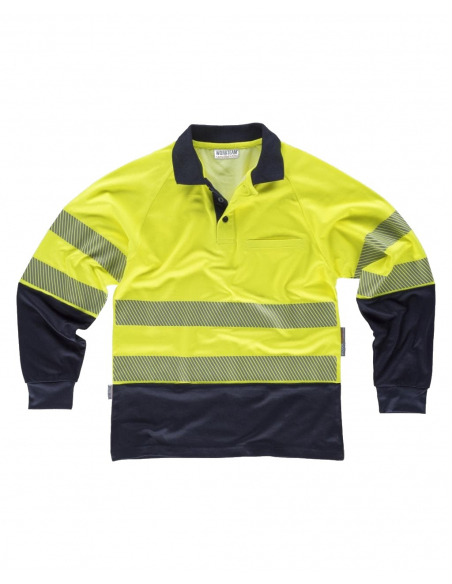 POLO ALTA VISIBILIDAD BICOLOR MANGA LARGA MOD C3896