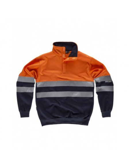 SUDADERA ALTA VISIBILIDAD BICOLOR CIERRE VELCRO MOD C3839