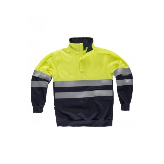 SUDADERA ALTA VISIBILIDAD BICOLOR CIERRE VELCRO MOD C3839 2