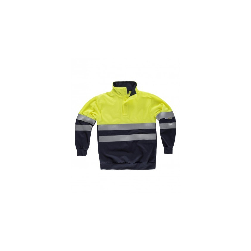 SUDADERA ALTA VISIBILIDAD BICOLOR CIERRE VELCRO MOD C3839
