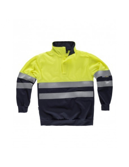 SUDADERA ALTA VISIBILIDAD BICOLOR CIERRE VELCRO MOD C3839