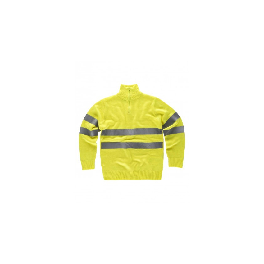 JERSEY ALTA VISIBILIDAD MEDIA CREMALLERA MOD C5508