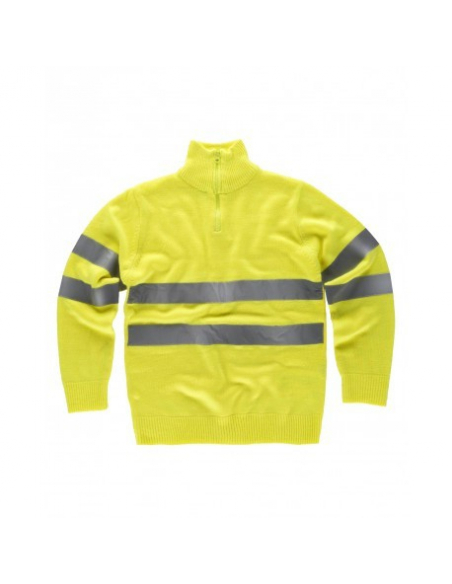 JERSEY ALTA VISIBILIDAD MEDIA CREMALLERA MOD C5508