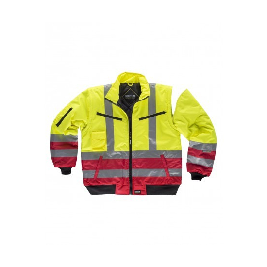 CHAQUETA PILOTO ALTA VISIBILIDAD DESMONTABLE MOD C3740