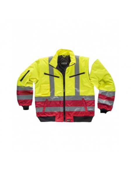 CHAQUETA PILOTO ALTA VISIBILIDAD DESMONTABLE MOD C3740