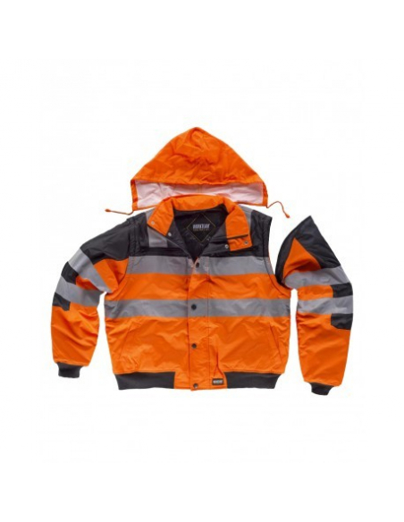 CHAQUETA PILOTO ALTA VISIBILIDAD ACOLCHADA IMPERMEABLE MOD C3750