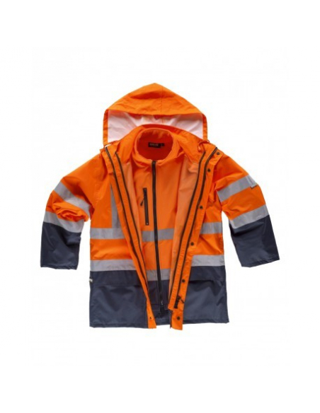 PARKA ALTA VISIBILIDAD COMBINADA 4 EN 1 TEJIDO OXFORD MOD C3745