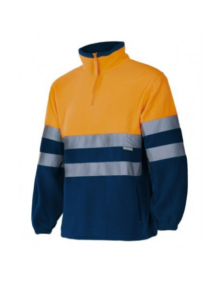 CHAQUETA POLAR ALTA VISIBILIDAD BICOLOR MEDIA CREMALLERA MOD 182