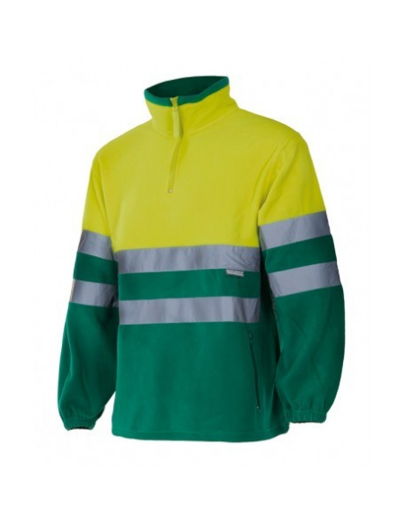 CHAQUETA POLAR ALTA VISIBILIDAD BICOLOR MEDIA CREMALLERA MOD 182
